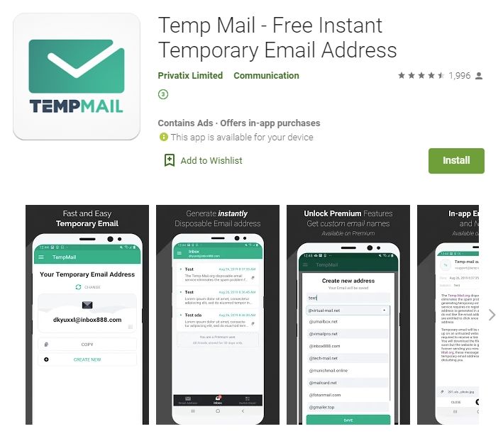 Временная почта – теперь и на Android