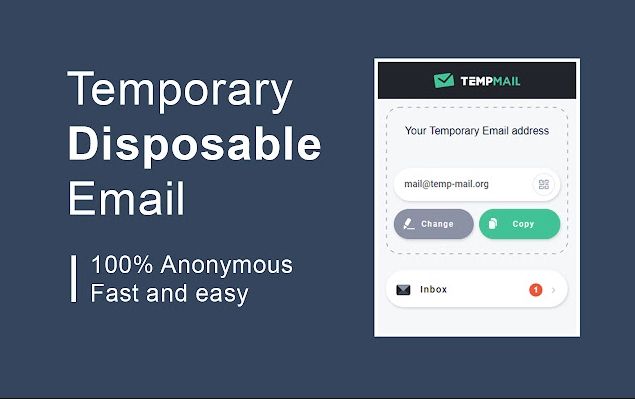 Удобный плагин временной почты Temp-Mail для Google Chrome